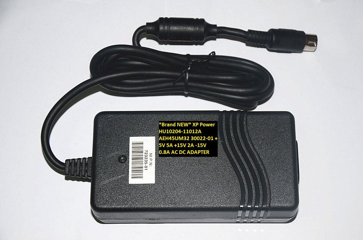 *Brand NEW* XP Power HU10204-11012A AEH45UM32 30022-01 +5V 5A +15V 2A -15V 0.8A AC DC ADAPTER - Click Image to Close